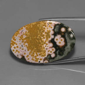 Jaspe Multicolore naturelle Coupe ovale, 38.01 ct, Opaque