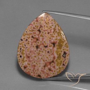 44.44ct Naturel Multicolore Jaspe, En forme de poire, Opaque