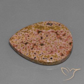 Jaspe Multicolore naturelle En forme de poire, 44.44 ct, Opaque