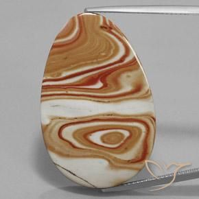 29.42ct Naturel Multicolore Jaspe, ovale, Opaque