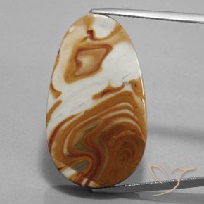 30.93ct Naturel Multicolore Jaspe, Fantaisie, Opaque