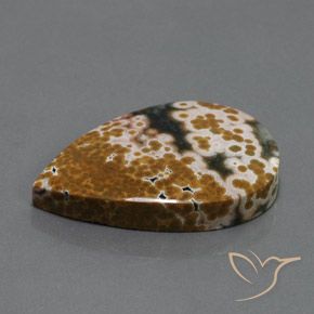 Jaspe Multicolore naturelle En forme de poire, 34.46 ct, Opaque