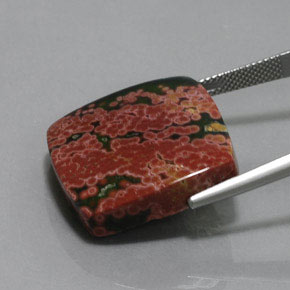 Jaspe Multicolore naturelle Coupe coussin, 31.23 ct, Opaque