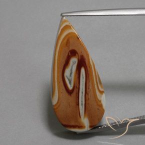 18.58ct Naturel Multicolore Jaspe, En forme de poire, Opaque