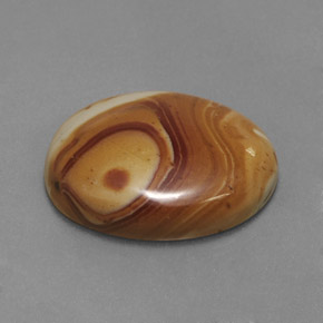 Jaspe multicolore naturelle coupe ovale, 16,29 ct, opaque