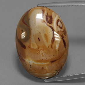 Jaspe Multicolore naturelle Coupe ovale, 19.06 ct, Opaque