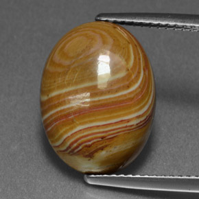 Jaspe multicolore naturelle coupe ovale, 7,34 ct, opaque
