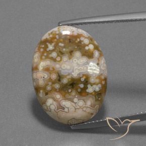 12.13ct Naturel Multicolore Jaspe, ovale, Opaque