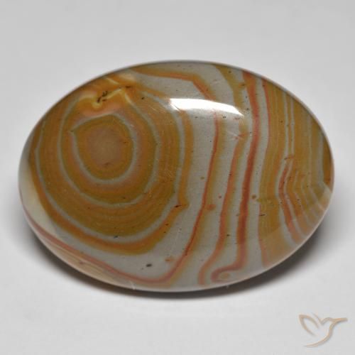 Jaspe Multicolore naturelle ovale, 34.64 ct, Opaque