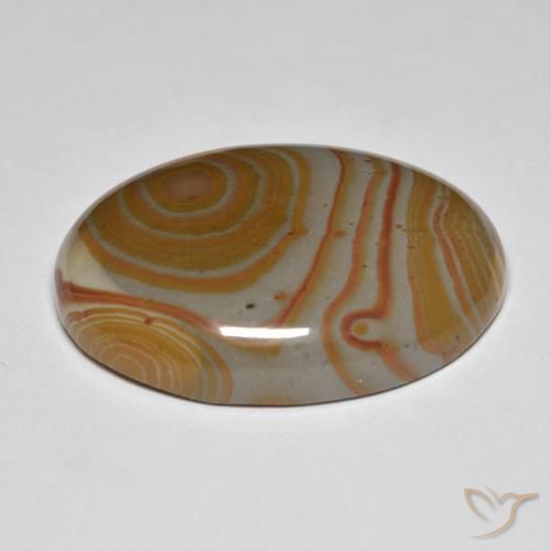 Jaspe Multicolore naturelle ovale, 34.64 ct, Opaque