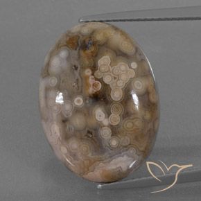 15.78ct Naturel Multicolore Jaspe, ovale, Opaque, Photo A