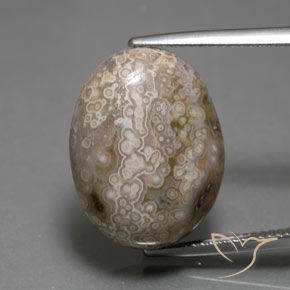 15.26ct Naturel Multicolore Jaspe, ovale, Opaque