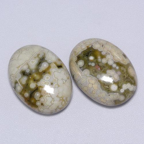 Achetez naturel 21,70ct multicolore jaspe gems, coupe ovale, en provenance indonésie chez gemselect. en stock, livraison internationale!