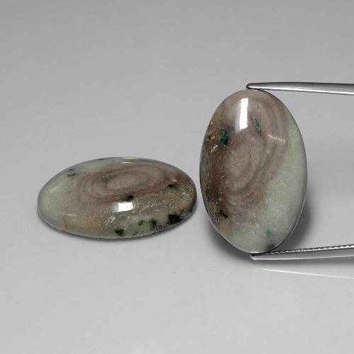 Achetez naturel 34.41ct Multicolore Jaspe gems, Coupe ovale, En provenance Mexique chez GemSelect. En stock, livraison internationale!