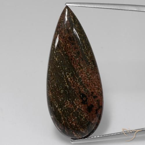 14.50ct Naturel Multicolore Jaspe, En forme de poire, Opaque