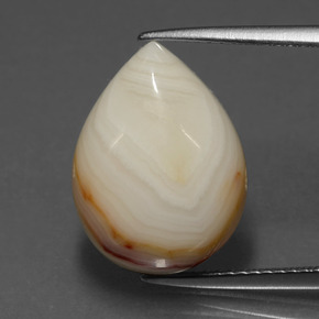 Jaspe multicolore naturelle en forme de poire, 9,05 ct, opaque