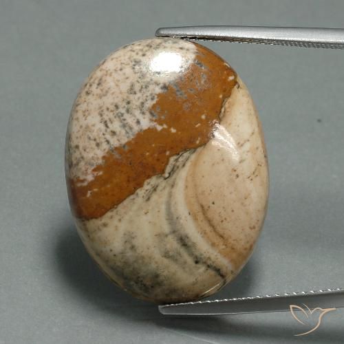 22.11ct Naturel Multicolore Jaspe, ovale, Opaque
