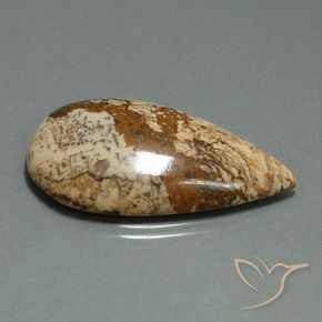 Jaspe Multicolore naturelle En forme de poire, 33.42 ct, Opaque