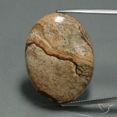 30.17ct Naturel Multicolore Jaspe, ovale, Opaque