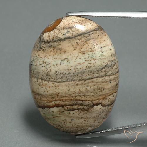 40.60ct Naturel Multicolore Jaspe, ovale, Opaque