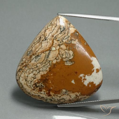 50.96ct Naturel Multicolore Jaspe, En forme de poire, Opaque