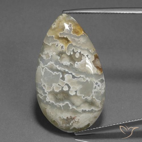 25.00ct Naturel Multicolore Jaspe, En forme de poire, Opaque