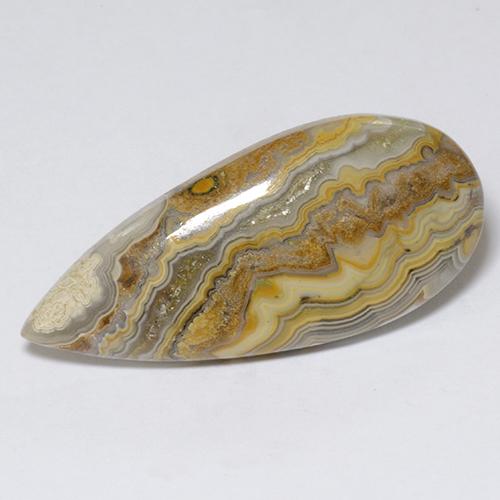 Jaspe multicolore naturelle en forme de poire, 14,09 ct, opaque