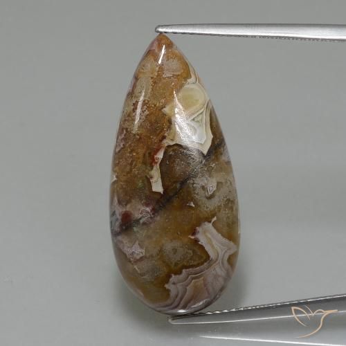 15.06ct Naturel Multicolore Jaspe, En forme de poire, Opaque