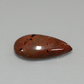 Jaspe multicolore naturelle en forme de poire, 9,11 ct, opaque