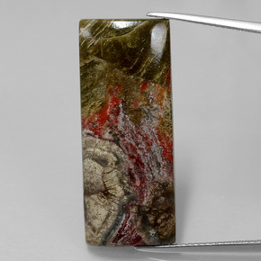 Jaspe Multicolore naturelle Baquette, 15.59 ct, Opaque