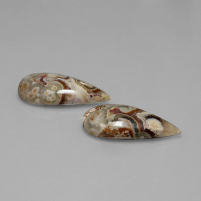 Achetez naturel ct multicolore jaspe gems, en forme de poire, en provenance indonésie chez gemselect. en stock, livraison internationale!
