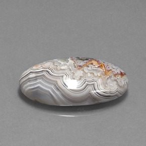 Jaspe multicolore naturelle coupe ovale, 13,07 ct, opaque