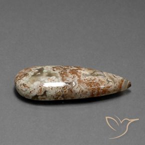 Jaspe Multicolore naturelle En forme de poire, 19.58 ct, Opaque