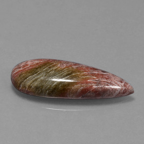 Jaspe multicolore naturelle en forme de poire, 5,92 ct, opaque