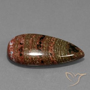 Jaspe Multicolore naturelle En forme de poire, 11.78 ct, Opaque