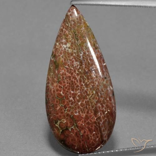 9.57ct Naturel Multicolore Jaspe, En forme de poire, Opaque