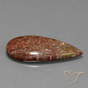 Jaspe Multicolore naturelle En forme de poire, 9.57 ct, Opaque