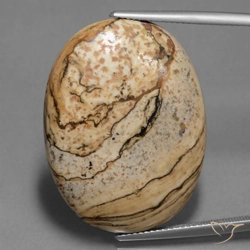 35.84ct Naturel Multicolore Jaspe, ovale, Opaque