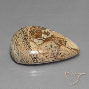 Jaspe Multicolore naturelle En forme de poire, 26.55 ct, Opaque