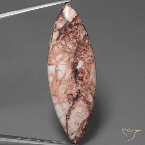 38.36ct Naturel Multicolore Jaspe, Marquise, Opaque