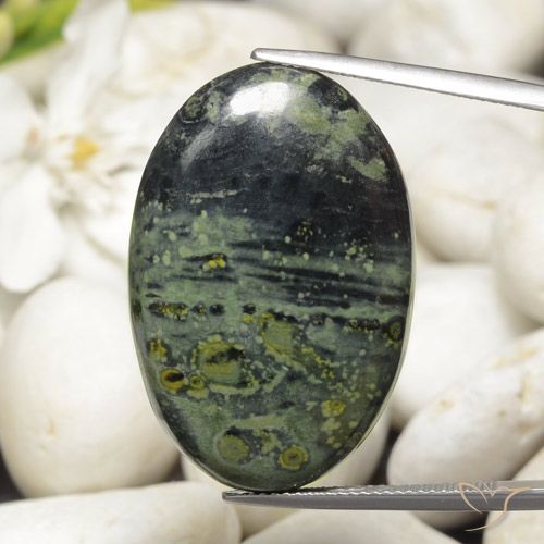 32.54ct Naturel Multicolore Jaspe, ovale, Opaque
