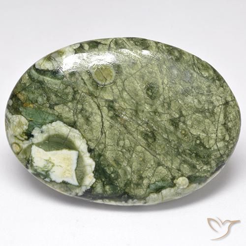 33.87ct Naturel Multicolore Jaspe, ovale, Opaque