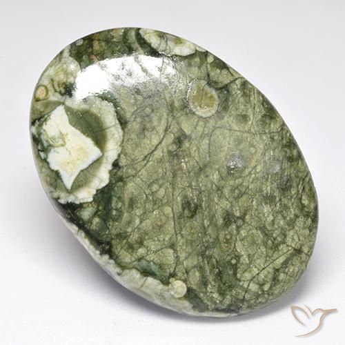 Jaspe Multicolore naturelle ovale, 33.87 ct, Opaque