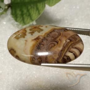 Jaspe Multicolore naturelle ovale, 28.34 ct, Opaque