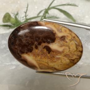 Jaspe Multicolore naturelle ovale, 36.78 ct, Opaque