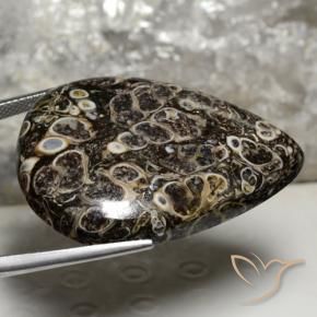 Jaspe Multicolore naturelle En forme de poire, 50.43 ct, Opaque