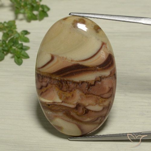 26.20ct Naturel Multicolore Jaspe, ovale, Opaque
