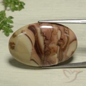 Jaspe Multicolore naturelle ovale, 26.20 ct, Opaque