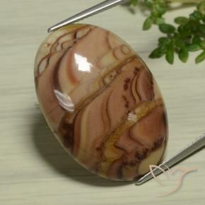 Jaspe Multicolore naturelle ovale, 22.47 ct, Opaque