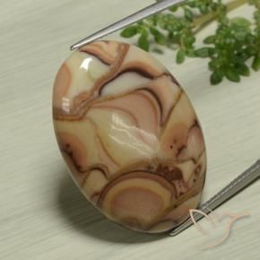 Jaspe Multicolore naturelle ovale, 25.36 ct, Opaque